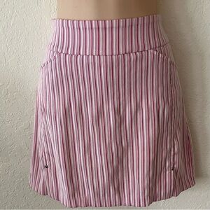 Pink Striped Women’s Skort with Comfortable Waistband